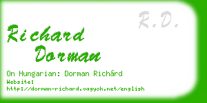 richard dorman business card